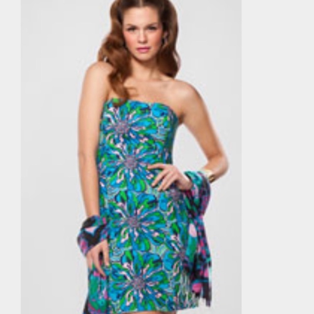 Lilly Pulitzer Strapless Dress in Dress Rehearsal